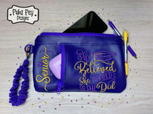 Load image into Gallery viewer, She Believed She Could Wristlet