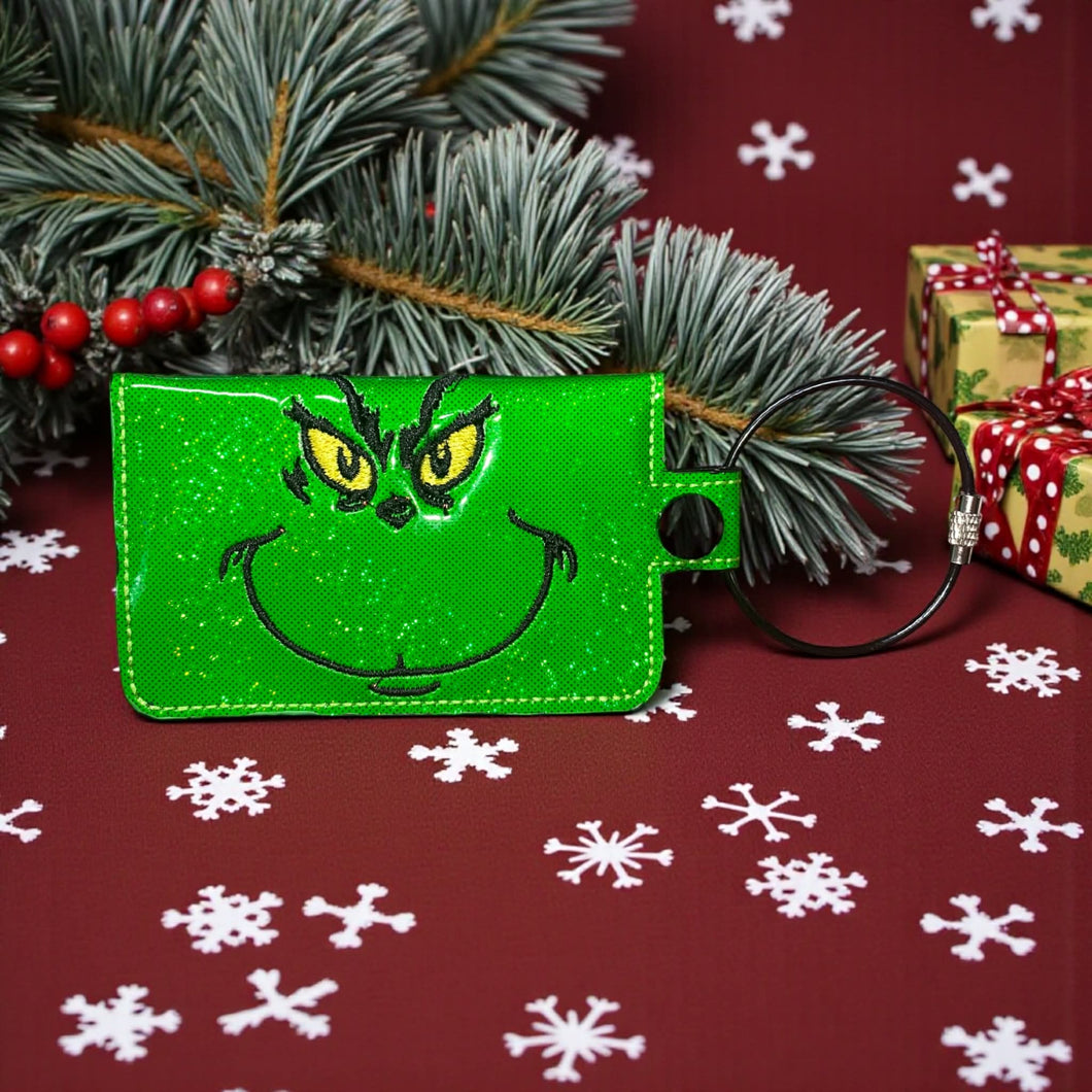 Grinch Gift Card Holder Keychain Wallet
