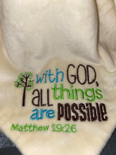 Load image into Gallery viewer, Copy of All things are possible Giraffe Lovey Blue

