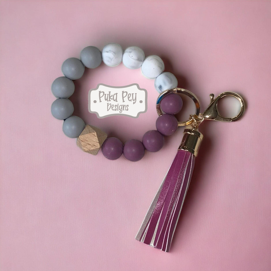 Purple Tassel Keychain