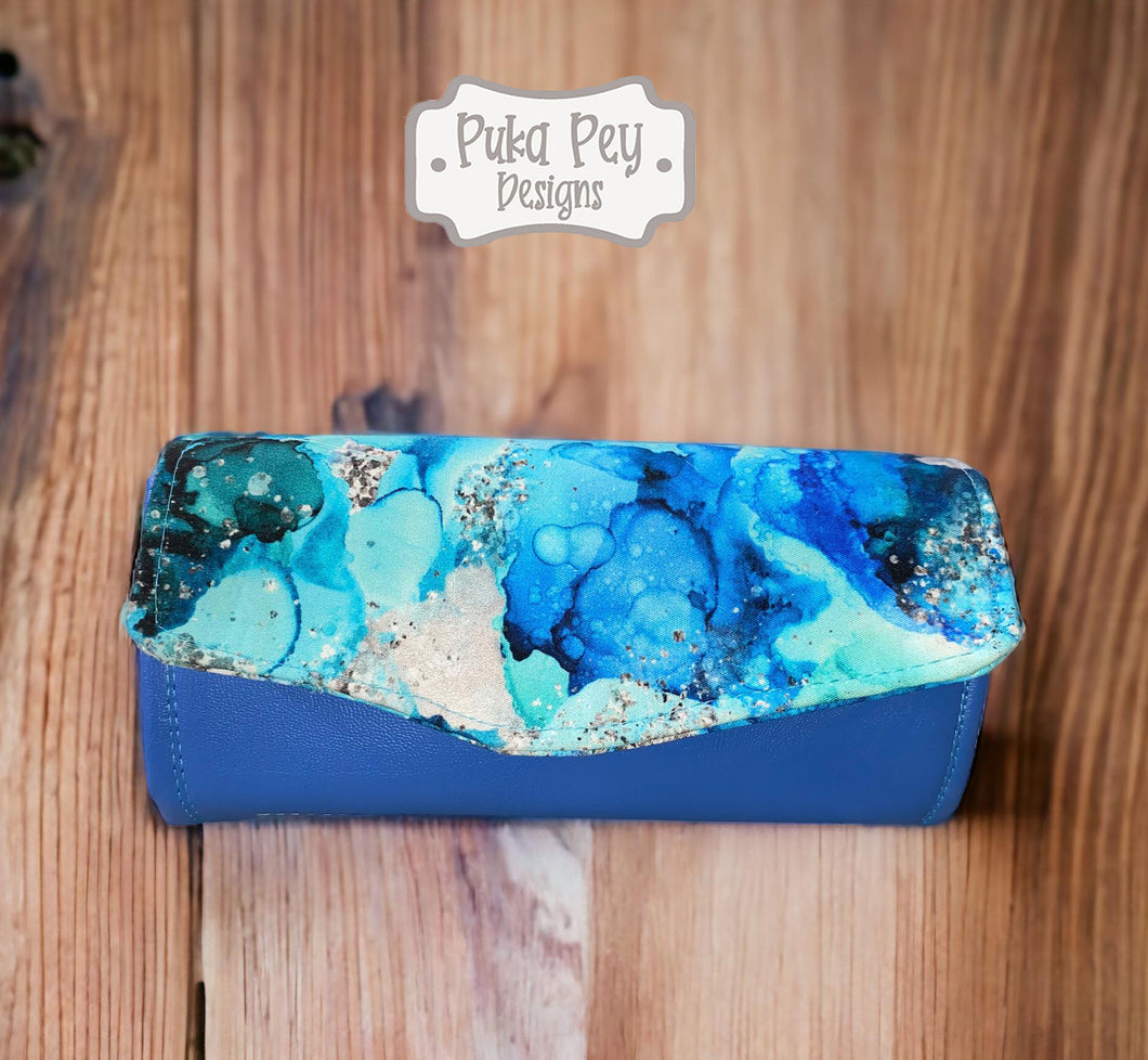 Blue Splash Elle Clutch Wallet